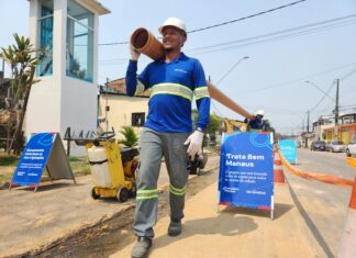 Esgotamento sanitário: Obras chegam à Rua Leonardo Malcher, no Centro de Manaus