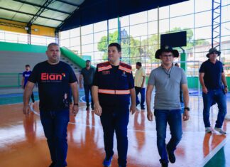 Prefeito vistoria obras do complexo poliesportivo Amadeu Teixeira e ressalta investimentos na reforma de espaços públicos