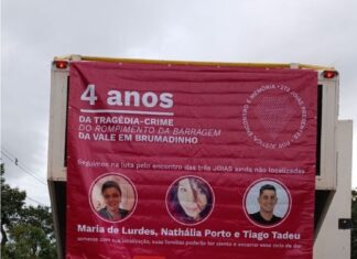 Carreata por justiça em Brumadinho irá clamar por responsabilização penal pelas 272 mortes causadas pela tragédia-crime da Vale em 2019