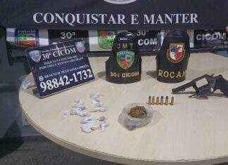 Cinco armas de fogo foram apreendidas pela Polícia Militar do Amazonas em Manaus e Região Metropolitana