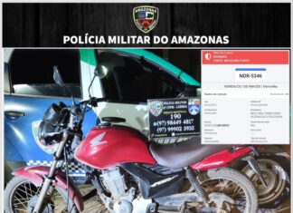 Em Lábrea, Polícia Militar do Amazonas prende dupla em veículo furtado
