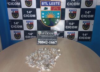 Polícia Militar do Amazonas prende homem com 157 trouxinhas de drogas