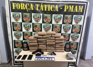 PMAM prende trio e apreende cerca de 40 quilos de maconha tipo skunk