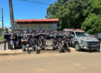 Polícia Militar do Amazonas realiza instrução para controle de distúrbios civis em Humaitá