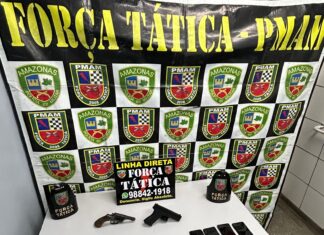 Polícia Militar do Amazonas prende três pessoas por tráfico de drogas e porte ilegal de arma de fogo
