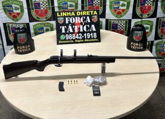 Polícia Militar do Amazonas apreende duas armas de fogo em ações na zona sul da capital