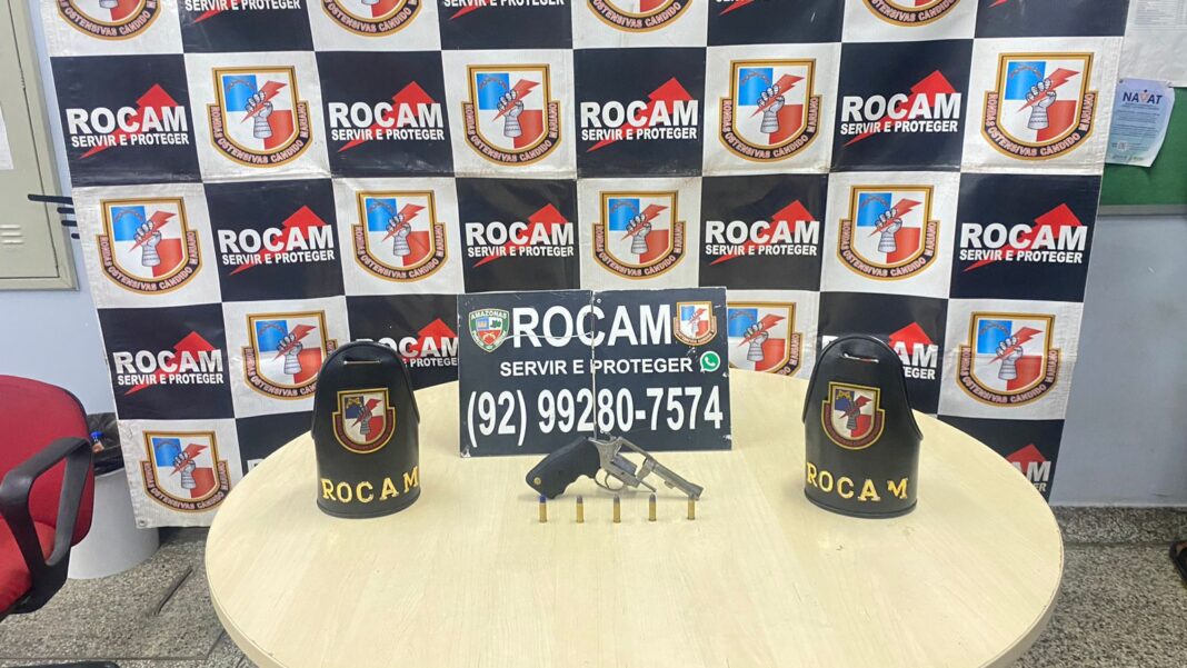 PMAM_HOMEM_PRESO_COM_ARMA DE FOGO_FOTO_DIVULGAÇÃO_PMAM