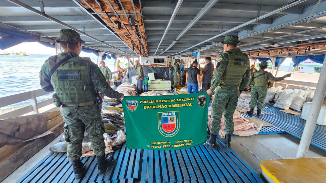 PMAM_PESCADO_CAÇA_ILEGAL_BPAMB_FOTO_DIVULGAÇÃO_PMAM