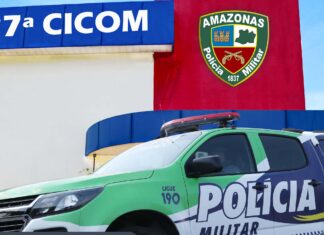 Polícia Militar do Amazonas prende homem que esfaqueou a esposa na cabeça