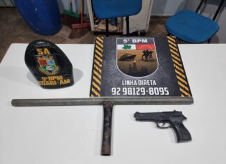 Polícia Militar do Amazonas apreende três adolescentes com armas envolvidos em roubo, em Coari
