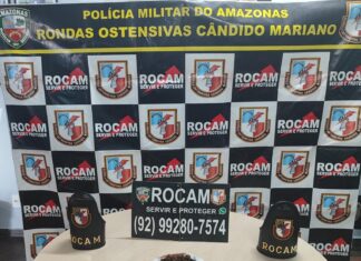 Polícia Militar do Amazonas prende dupla por tráfico de drogas e porte ilegal de arma de fogo na zona sul
