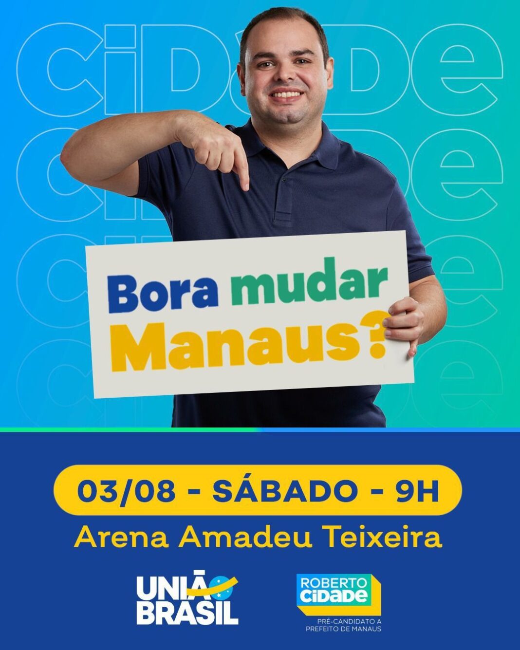 Roberto Cidade lança candidatura à Prefeitura de Manaus