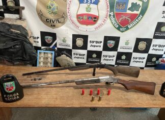 Fronteira Mais Segura: no município de Japurá, policiais apreendem duas armas de fogo em um ramal