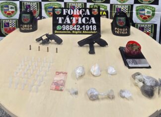 Polícia Militar do Amazonas apreende quatro armas de fogo em ações na capital
