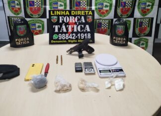Dois homens são presos com arma e drogas pela Polícia Militar do Amazonas