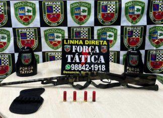 Polícia Militar do Amazonas apreende arma de fogo em casa abandonada na zona oeste