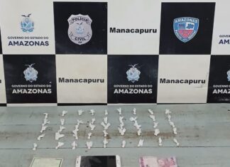 Polícia Militar do Amazonas prende homem e apreende adolescente com meio quilo de drogas