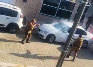 Assista: Caos em Camboriú dono de pitbull sem focinheira desafia polícia e provoca perseguição com tiros