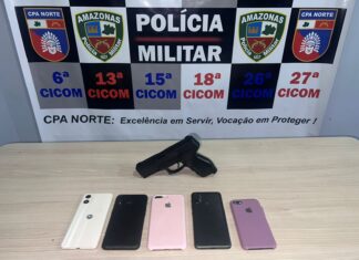 Polícia Militar do Amazonas prende dupla por envolvimento em roubo, em Manaus