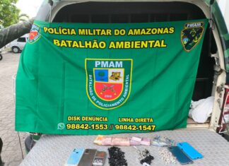 Em Manaus, Polícia Militar do Amazonas prende cinco pessoas e apreende mais de 300 porções de drogas