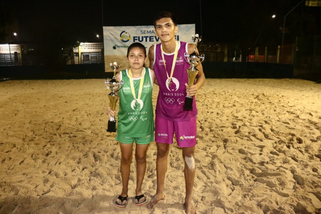 SEDEL dupla campeã Rikelme Santos e Bruna Soares FOTO Julcemar Alves Sedel
