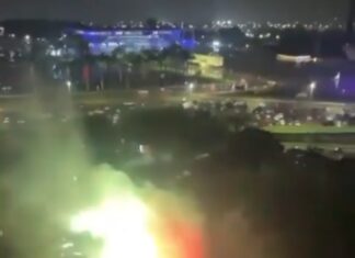 Carro explode próximo ao STF, veja o vídeo