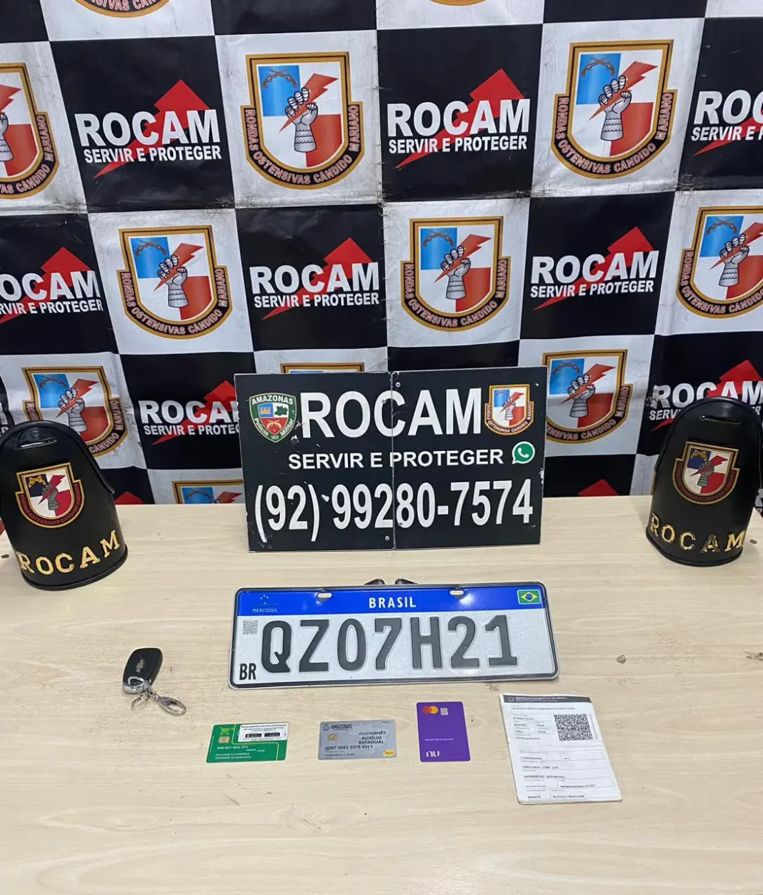 PMAM_ROCAM_PRENDE HOMEM QUE USAVA CHAPOLIN PRA COMETER FURTOS EM VEÍCULOS_FOTO DIVULGAÇÃO_PMAM