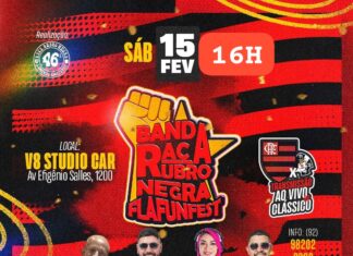 Banda Raça Rubro-Negra agita Manaus com carnaval e clássico Flamengo x Vasco em LED