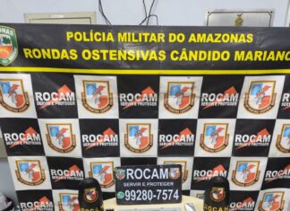 Polícia Militar do Amazonas prende homem com munições e camisas com identificação da Polícia Civil