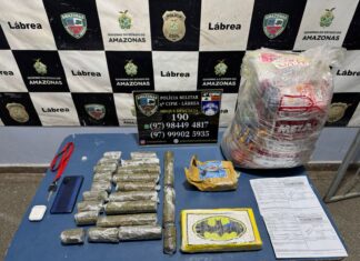 Em Lábrea, Polícia Militar do Amazonas apreende adolescente com drogas escondidas em caixas de cereais e achocolatado