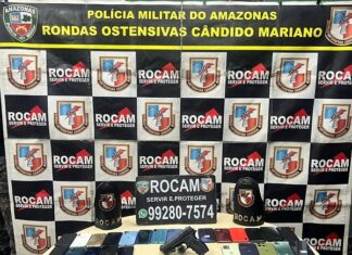 Polícia Militar do Amazonas prende trio suspeito de envolvimento em arrastões e recupera 62 celulares roubados