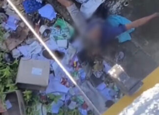 Homem é resgatado após cair de viaduto, na zona norte