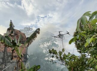 Corpo de Bombeiros atende primeira ocorrência com drone desenvolvido para combater incêndios