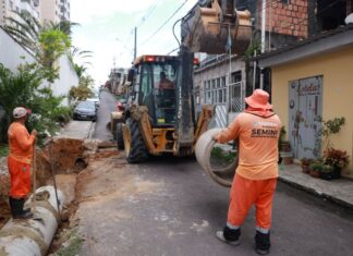 Prefeitura de Manaus realiza manutenção em 100 metros de drenagem no bairro Aleixo