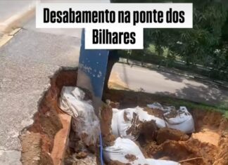 Após chuvas, deslizamento de terra atinge ponte no Parque dos Bilhares, em Manaus