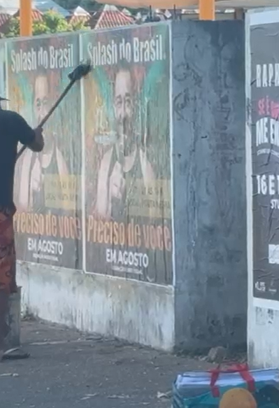 lambePrefeitura de Manaus notifica aplicação de lambe-lambe em flagrante e aciona empresas