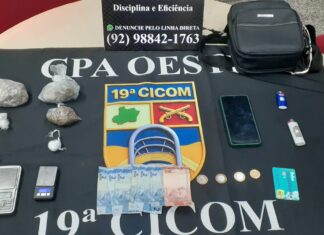 Polícia Militar do Amazonas prende três homens ligados ao tráfico de drogas, em ações de patrulhamento
