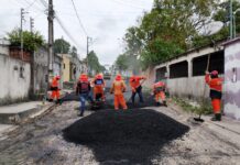 Prefeitura de Manaus revitaliza malha viária do bairro Colônia Terra Nova