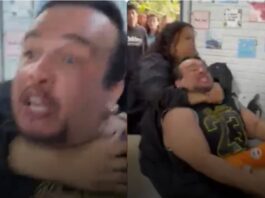 Filha usa ‘Mata-Leão’ para conter Pai que agredia professor, veja o VÍDEO