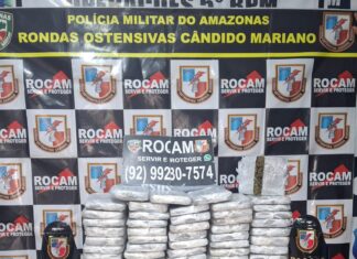 Polícia Militar do Amazonas intercepta transporte e apreende 48 tabletes de drogas no porto de Coari