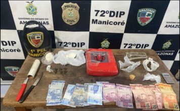 Em Manicoré, PMAM prende homem com mais de 1kg de droga e utensílios para embalo de entorpecentes