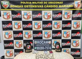 Polícia Militar do Amazonas prende dupla com mais de 350 porções de drogas durante patrulhamento