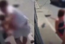 Vídeo cenas fortes: Tentativa de Feminicídio: Homem esfaqueia companheira em Rua de