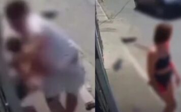 Vídeo cenas fortes: Tentativa de Feminicídio: Homem esfaqueia companheira em Rua de
