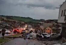 Atualização sobre o Tornado no PR: cinco morto e mais de 430 feridos, com mais de 80% da cidade de Rio Bonito devastada.