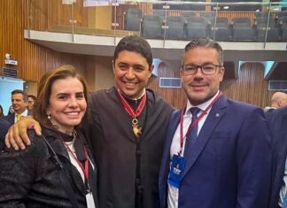 Presidente e corregedor do TCE-AM participam da posse do novo conselheiro do TCE de São Paulo