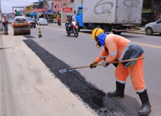 Prefeitura de Manaus intensifica frentes de obras e melhora drenagem e mobilidade na avenida Desembargador João Machado