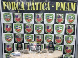 PMAM apreende mais de 2 kg de drogas em ponto usado para armazenamento de entorpecentes
