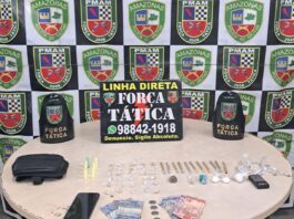 Polícia Militar do Amazonas prende homem com mais de 40 trouxinhas de entorpecentes
