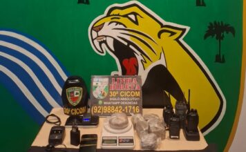 Após denúncia de atividade criminosa, PMAM prende suposto “olheiro” com materiais ligados ao tráfico